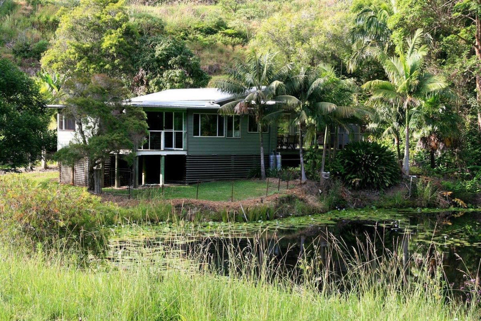 Walkabout cottage beside the pond and tropical gardens